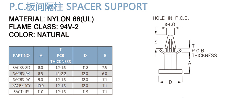  PC板间隔柱 SACBS-8D